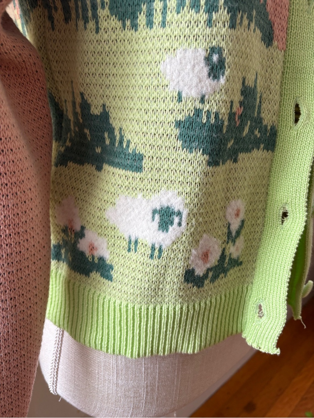 NWT Zara Sheep Knit Cardigan - Picture 8 of 10